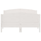 Lovos rėmas be čiužinio, baltas, 135x190cm, pušies masyvas