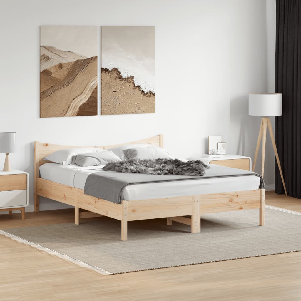 Lovos rėmas be čiužinio, 160x200cm, pušies medienos masyvas