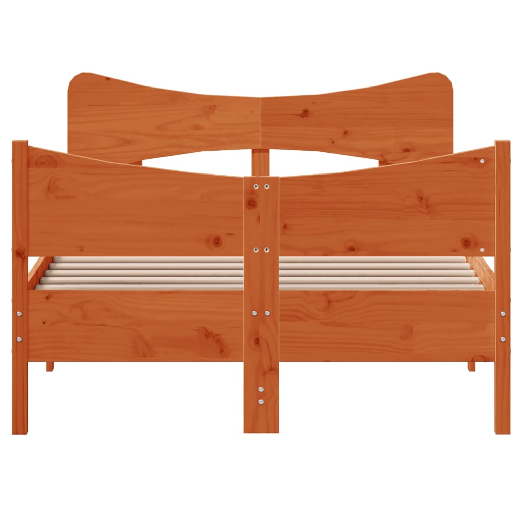 Lovos rėmas be čiužinio, vaško ruda, 120x190cm, pušis