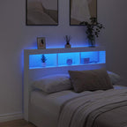 Galvūgalis-spintelė su LED, baltos spalvos, 140x17x102cm