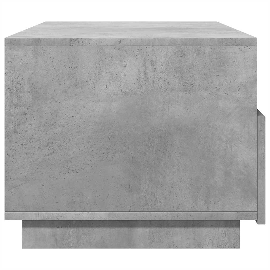 Kavos staliukas su LED lemputėmis, betono pilkas, 90x49x40cm