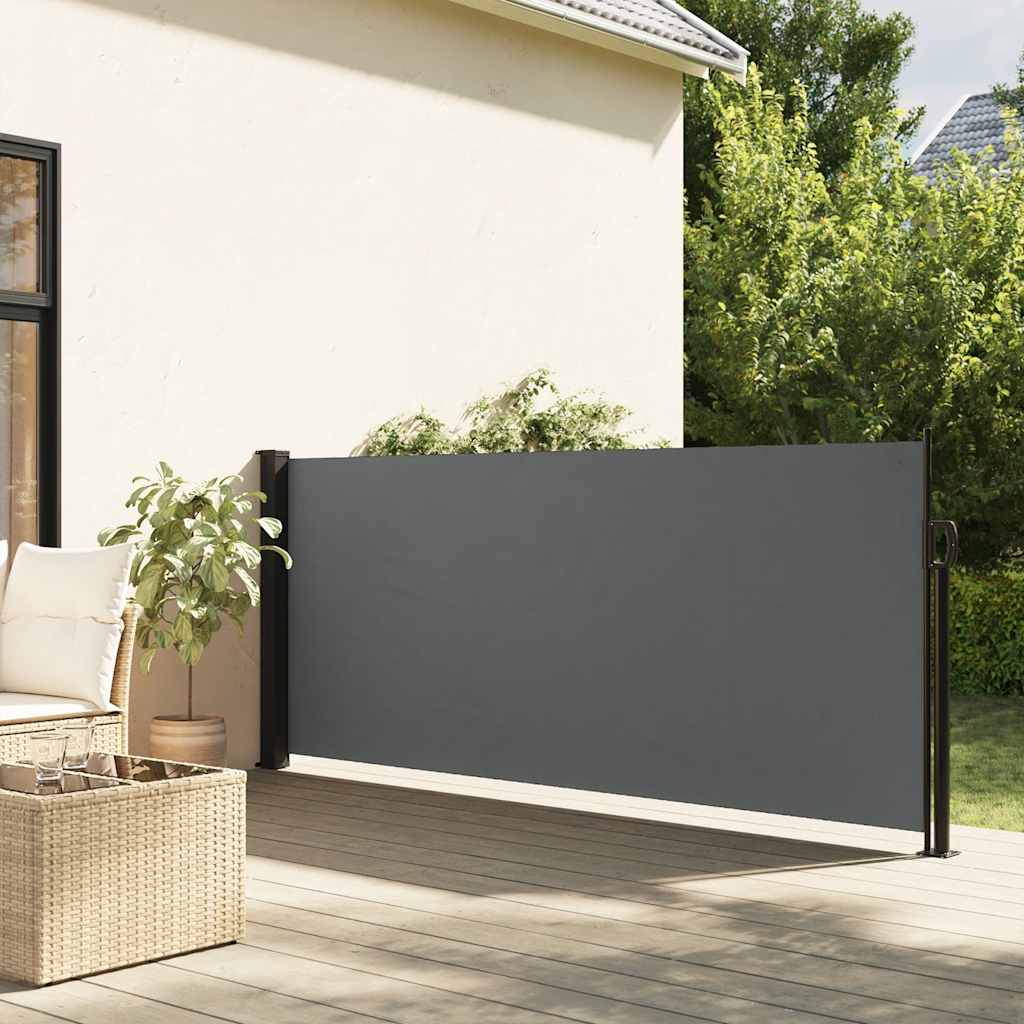 Ištraukiama šoninė markizė, antracito spalvos, 120x600 cm