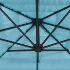 Lauko skėtis su plieniniu stulpu, mėlynas, 246x246x230cm