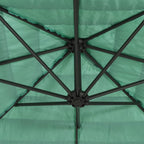 Sodo skėtis su plieniniu stulpu, žalios spalvos, 269x269x235cm