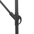 Skėtis nuo saulės su LED/plieniniu stulpu, rudas, 246x246x230cm