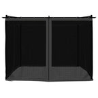Pavėsinė su tinklinėmis sienelėmis, antracito, 3x3m, plienas