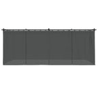 Proginė palapinė su šoninėmis sienomis, antracito, 4x9m, 90g/m²