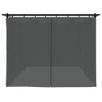 Proginė palapinė su šoninėmis sienomis, antracito, 4x9m, 90g/m²