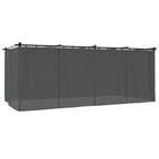 Proginė palapinė su šoninėmis sienomis, antracito, 4x9m, 90g/m²