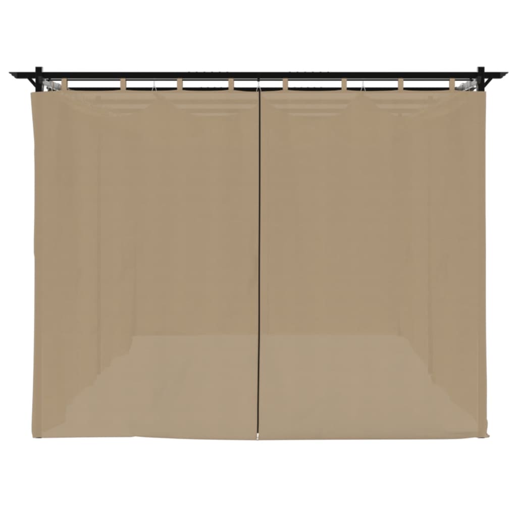 Proginė palapinė su šoninėmis sienomis, mėlyna, 4x9m, 90g/m²