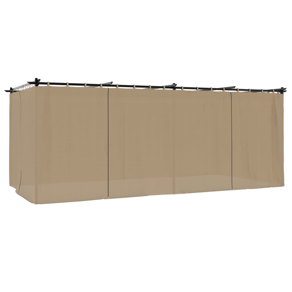 Proginė palapinė su šoninėmis sienomis, mėlyna, 4x9m, 90g/m²