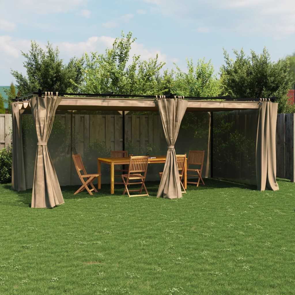 Proginė palapinė su šoninėmis sienomis, mėlyna, 4x9m, 90g/m²