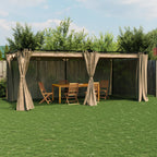 Proginė palapinė su šoninėmis sienomis, mėlyna, 4x9m, 90g/m²