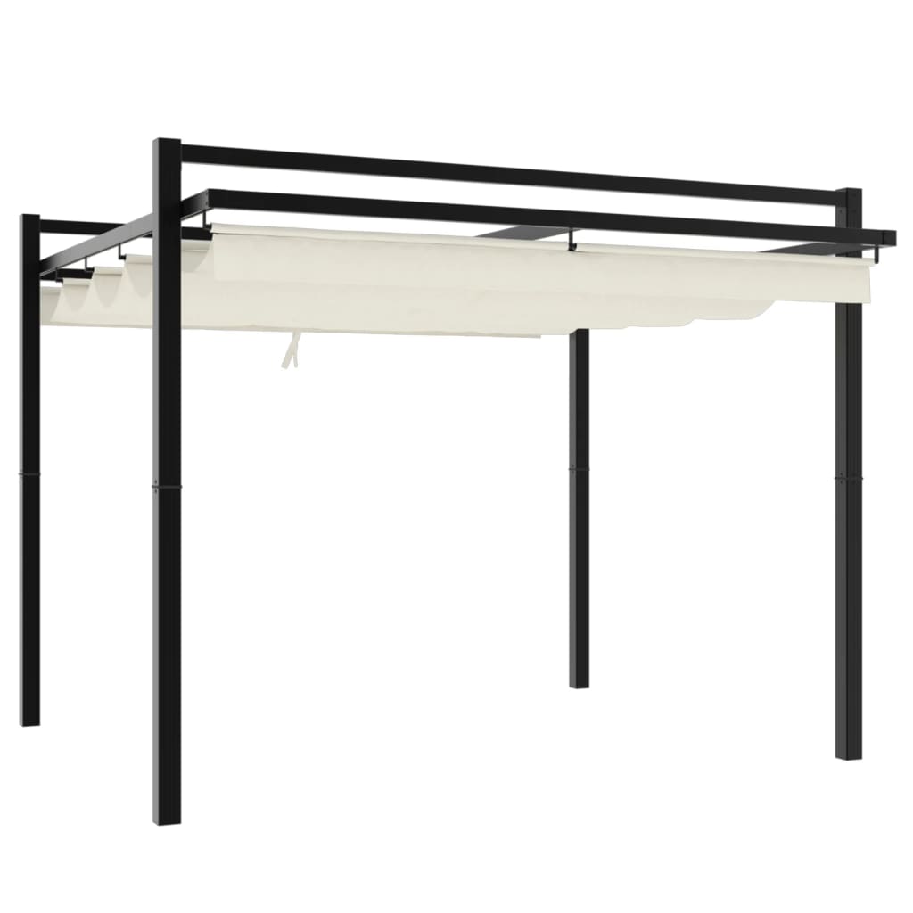 Sodo pavėsinė su ištraukiamu stogu, s, 3x3m, aliuminis