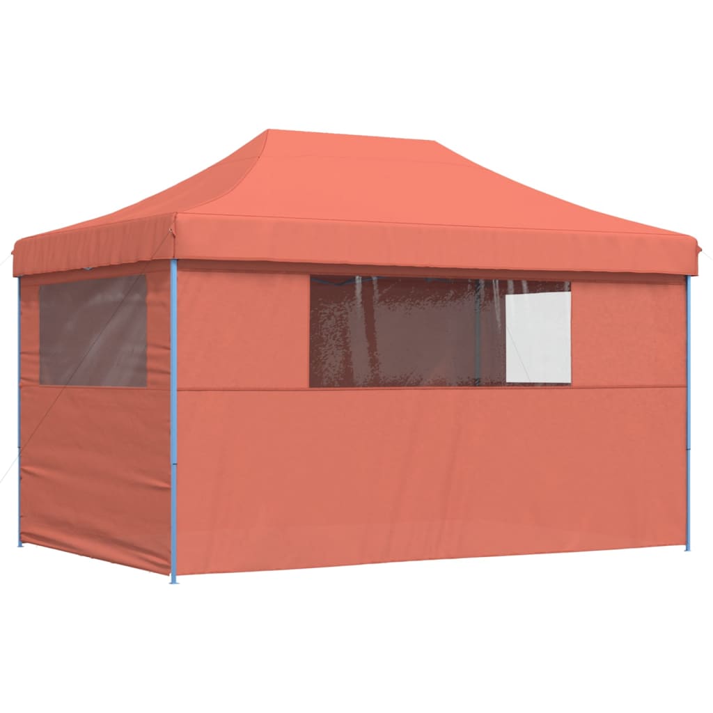 Pavėsinė su užuolaidomis, taupe spalvos, 4x3m, aliuminis