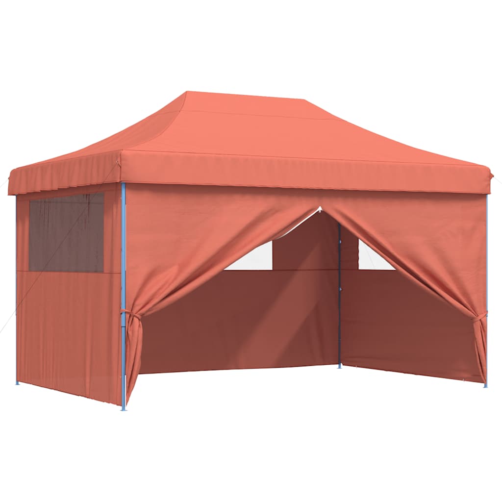 Pavėsinė su užuolaidomis, taupe spalvos, 4x3m, aliuminis