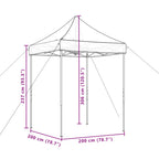 Proginė palapinė su 10 tinklinėmis sienomis, žalia, 6x4m, HDPE