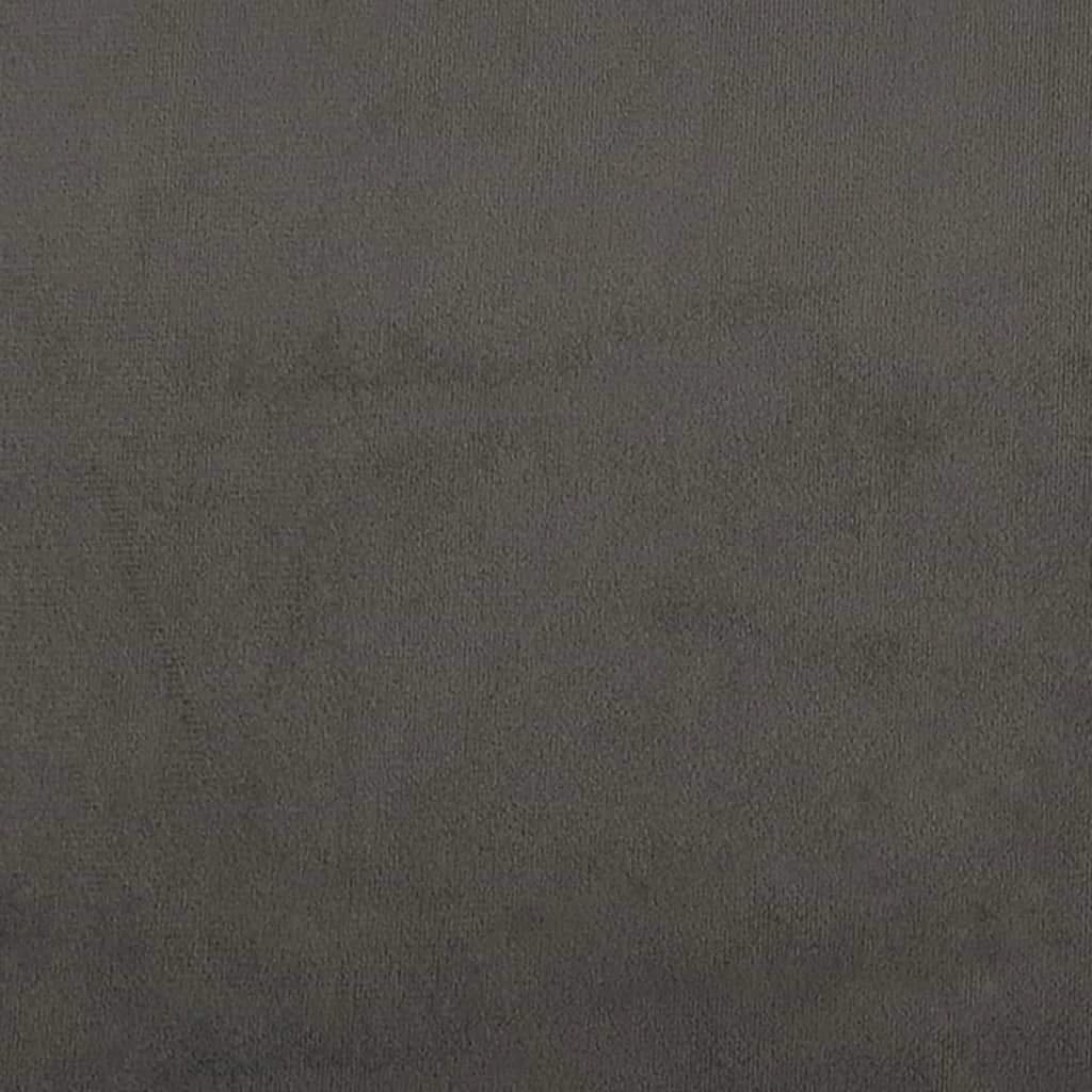 Kišeninių spyruoklių čiužinys, vidutinio kietumo, tamsiai pilkas, 120x190x20cm, aksomas
