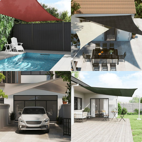 Burė nuo saulės, smėlio, 4x5m, HDPE, 160g/m², stačiakampė