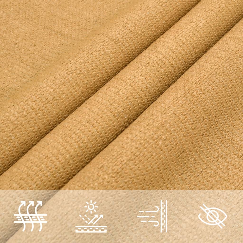Burė nuo saulės, smėlio, 4x5m, HDPE, 160g/m², stačiakampė