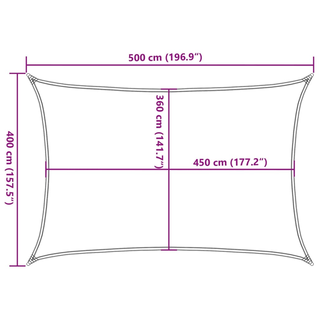Burė nuo saulės, smėlio, 4x5m, HDPE, 160g/m², stačiakampė