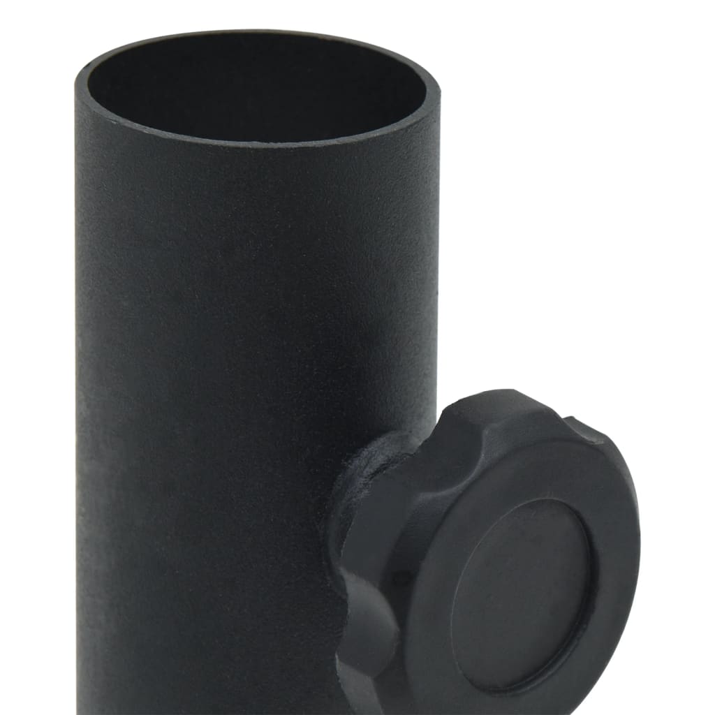 Skėčio pagrindas 32/34/38mm stulpams, matinis juodas, plienas