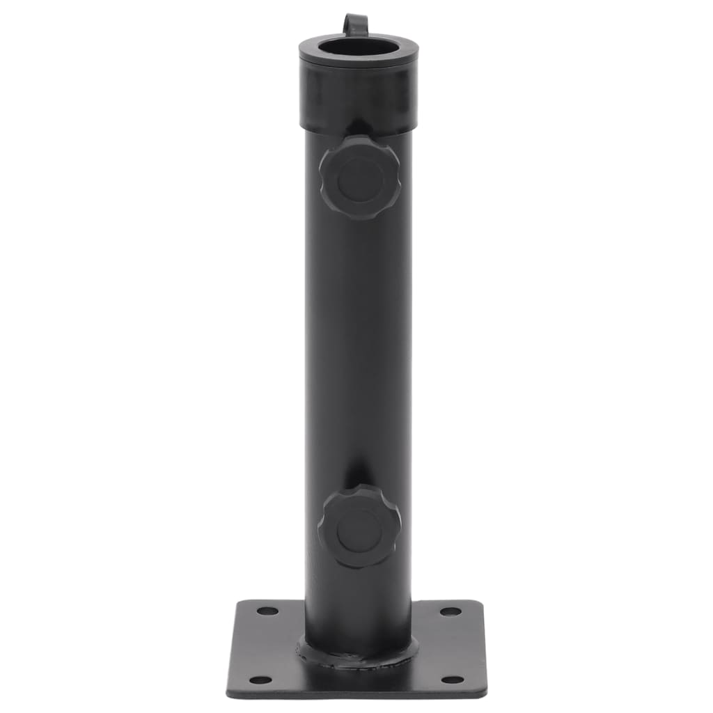 Skėčio nuo saulės pagrindas 38/48mm stulpams, juodas, plienas
