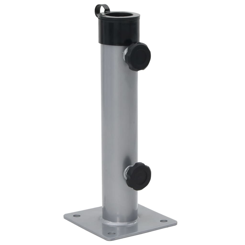 Skėčio nuo saulės pagrindas 38/48mm stulpams, juodas, plienas