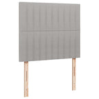 Lova su spyruoklėmis ir čiužiniu, pilka, 120x190cm, audinys