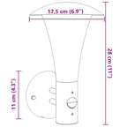 Lauko šviestuvai su jutikliais, 2vnt., juodi, plienas