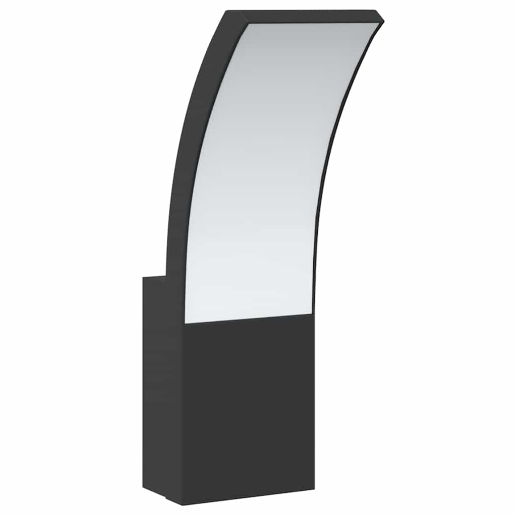 vidaXL Sieniniai lauko LED šviestuvai, 2vnt., juodi, lietas aliuminis