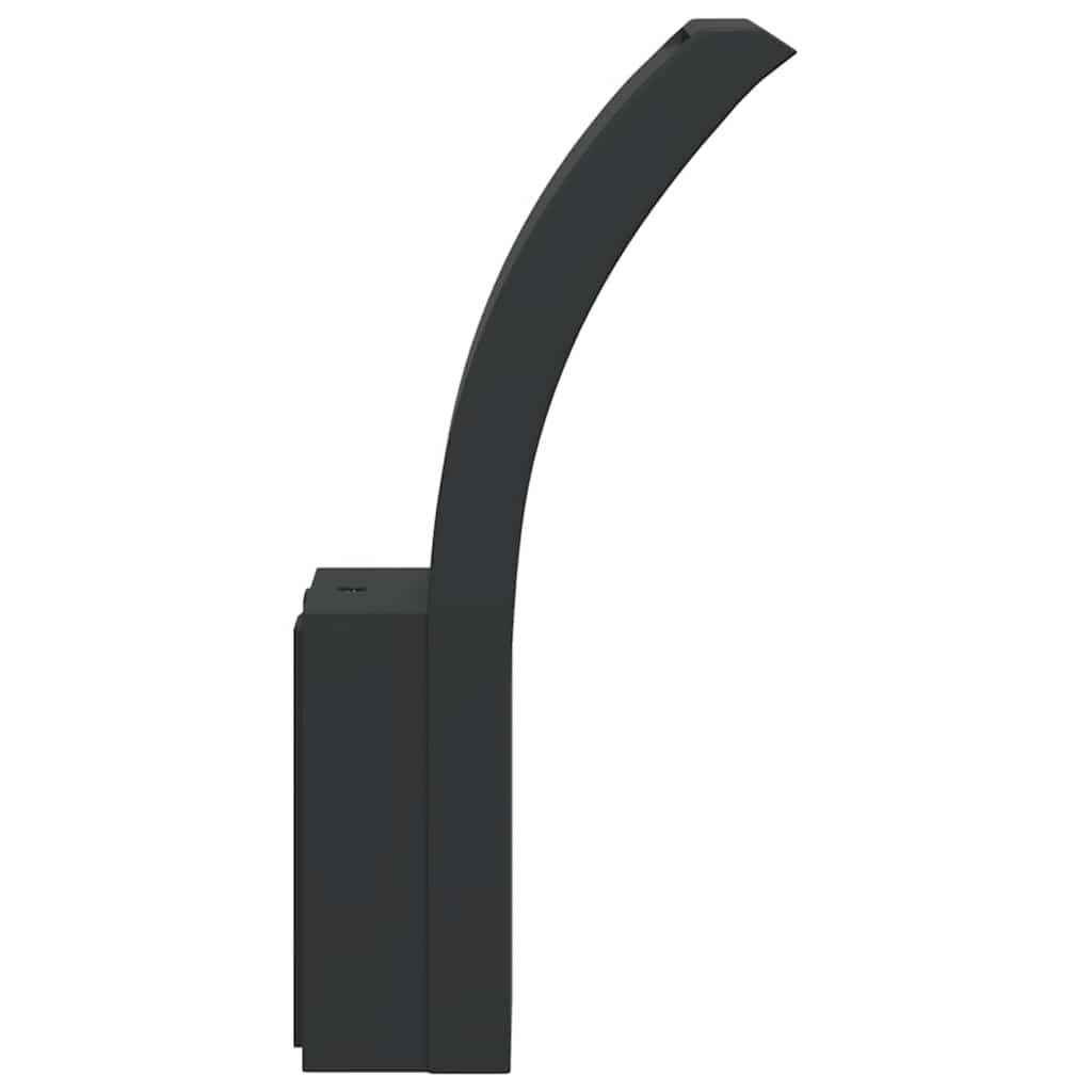 vidaXL Sieniniai lauko LED šviestuvai, 2vnt., juodi, lietas aliuminis