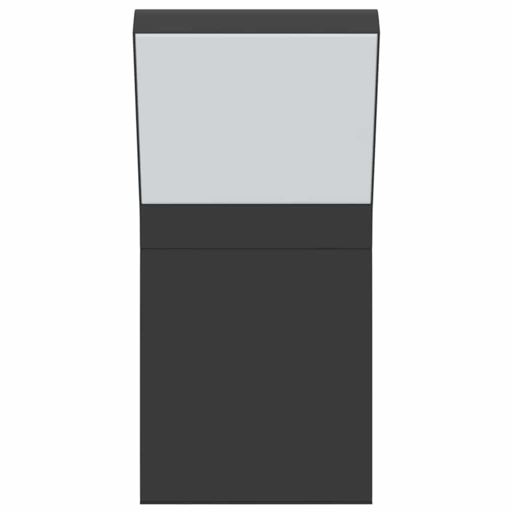 vidaXL Sieniniai lauko LED šviestuvai, 2vnt., juodi, lietas aliuminis