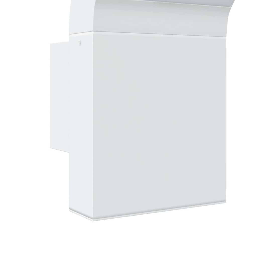 vidaXL Sieninis lauko LED šviestuvas, baltos spalvos, lietas aliuminis