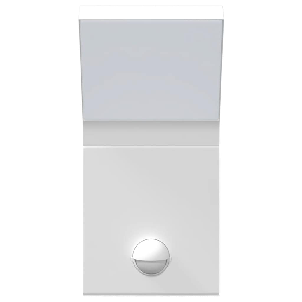 vidaXL Lauko LED šviestuvai su jutikliais, 2vnt., balti, aliuminis