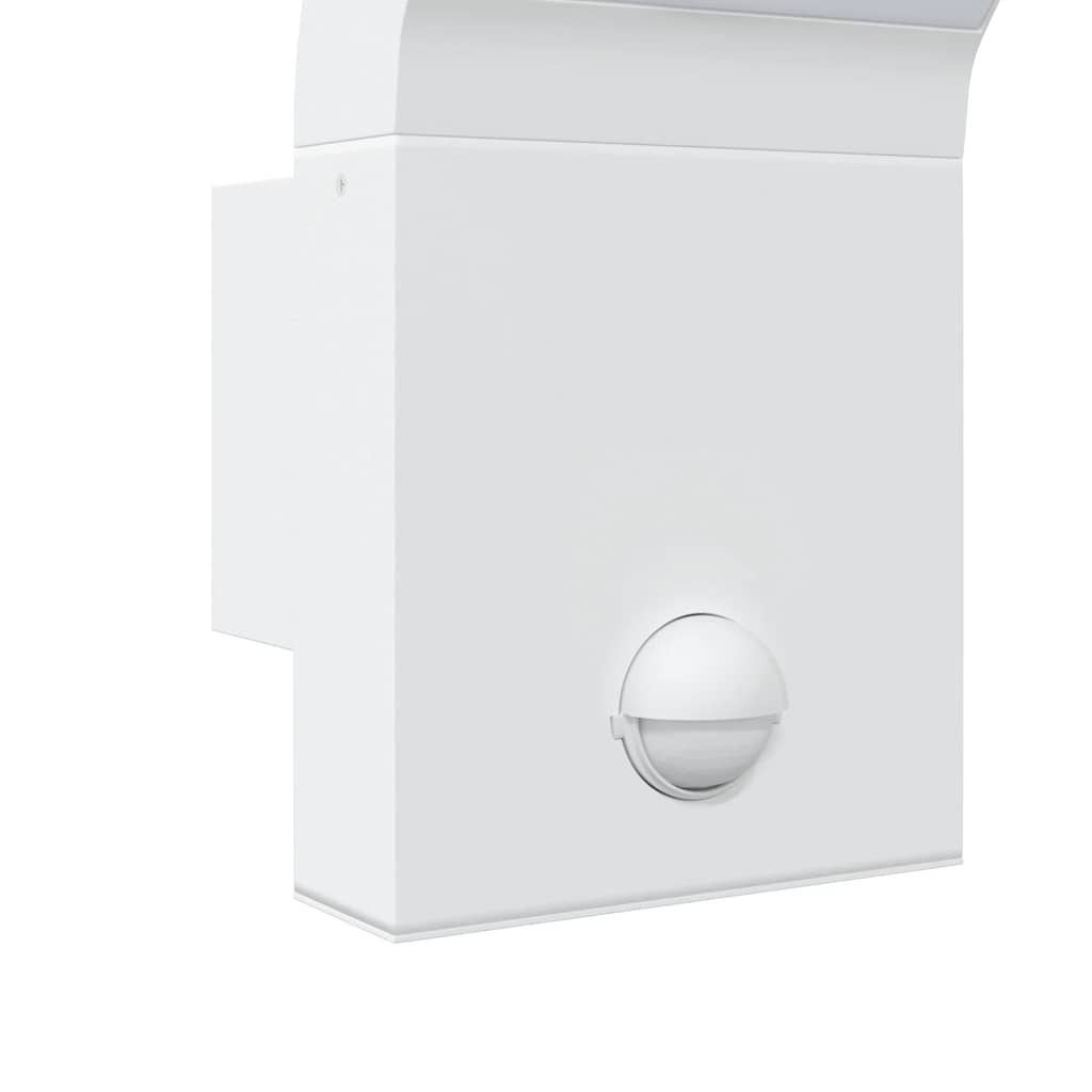 vidaXL Lauko LED šviestuvai su jutikliais, 2vnt., balti, aliuminis