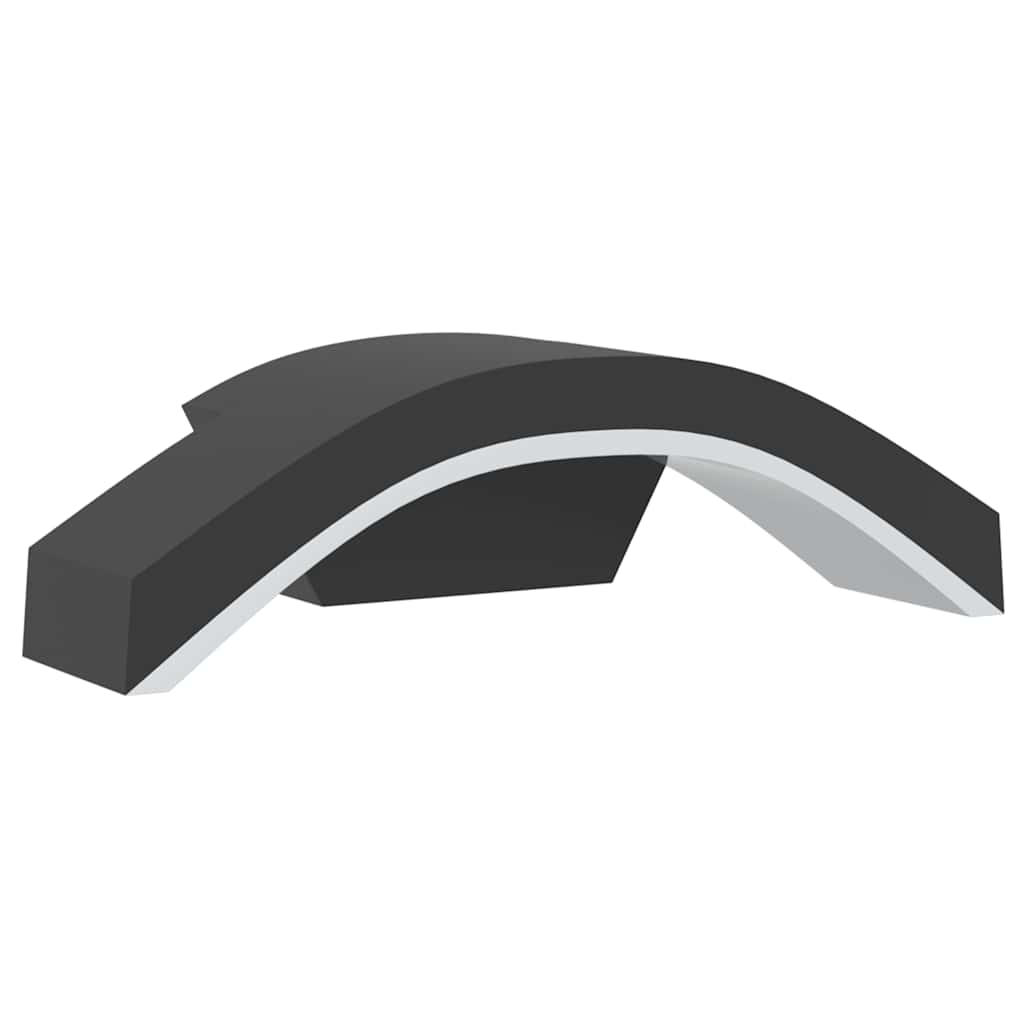 vidaXL Sieniniai lauko LED šviestuvai, 2vnt., juodi, lietas aliuminis