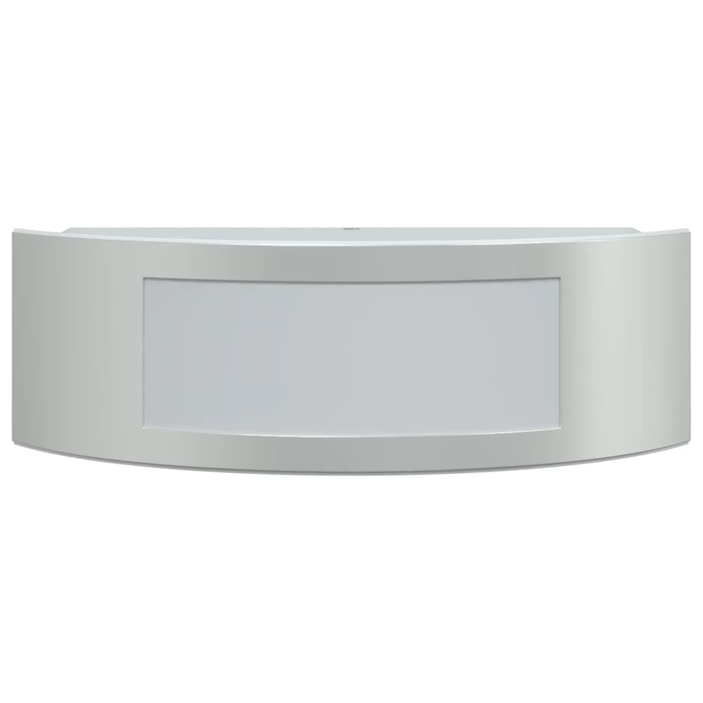 vidaXL Sieniniai lauko šviestuvai, 2vnt., sidabriniai, plienas