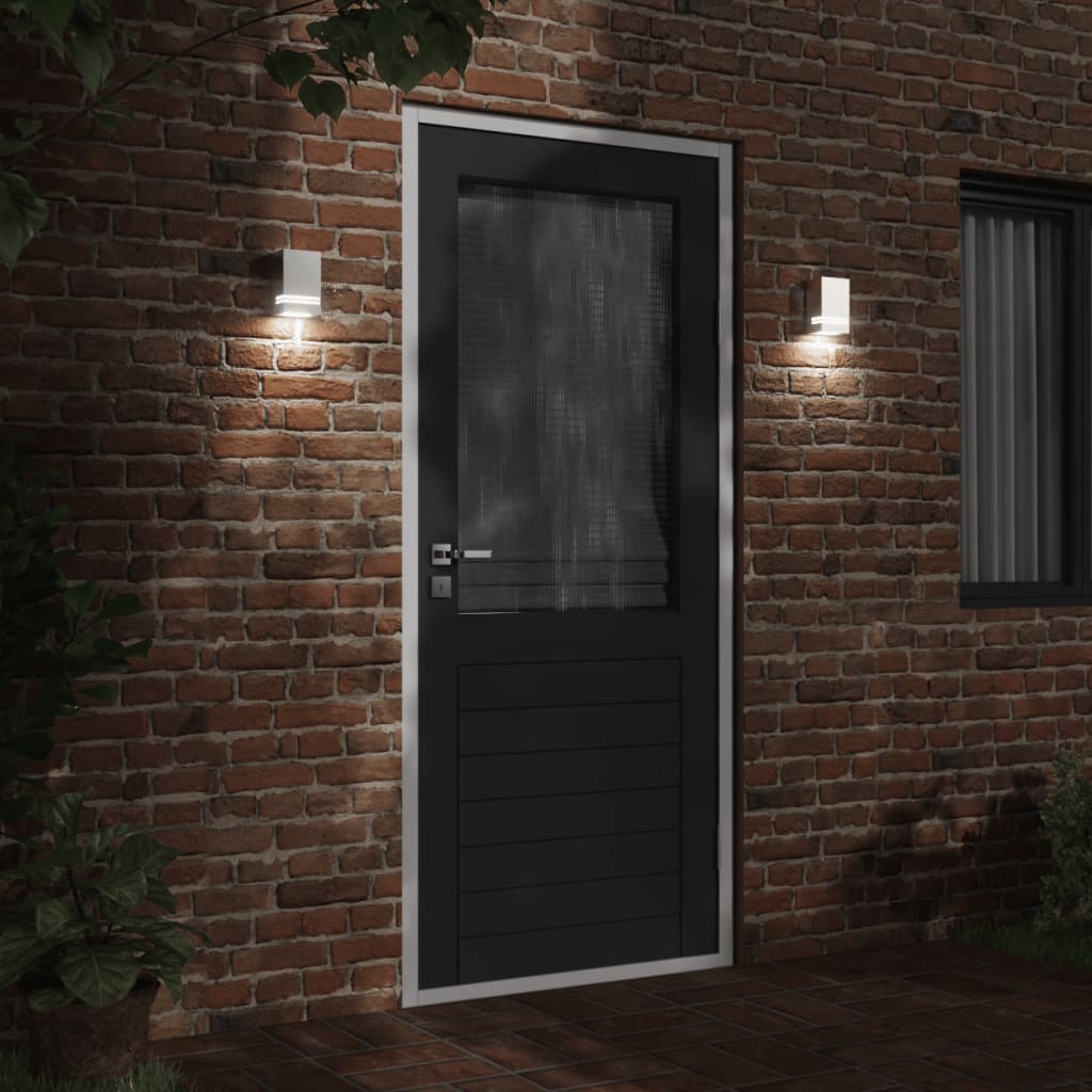 vidaXL Sieninis lauko šviestuvas, sidabrinis, nerūdijantis plienas