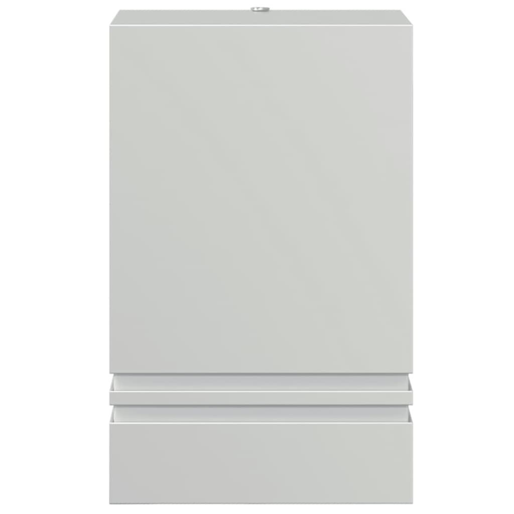 vidaXL Sieninis lauko šviestuvas, sidabrinis, nerūdijantis plienas