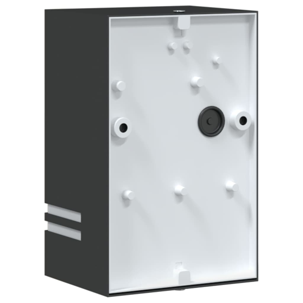 vidaXL Sieninis lauko šviestuvas, juodos spalvos, nerūdijantis plienas