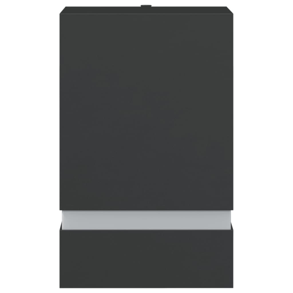 vidaXL Sieninis lauko šviestuvas, juodos spalvos, nerūdijantis plienas