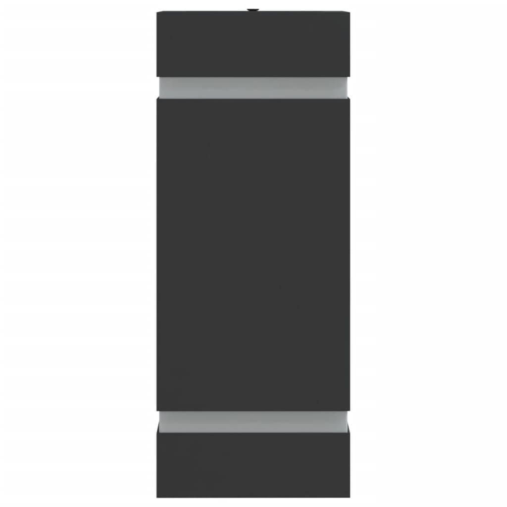 vidaXL Sieninis lauko šviestuvas, juodos spalvos, nerūdijantis plienas