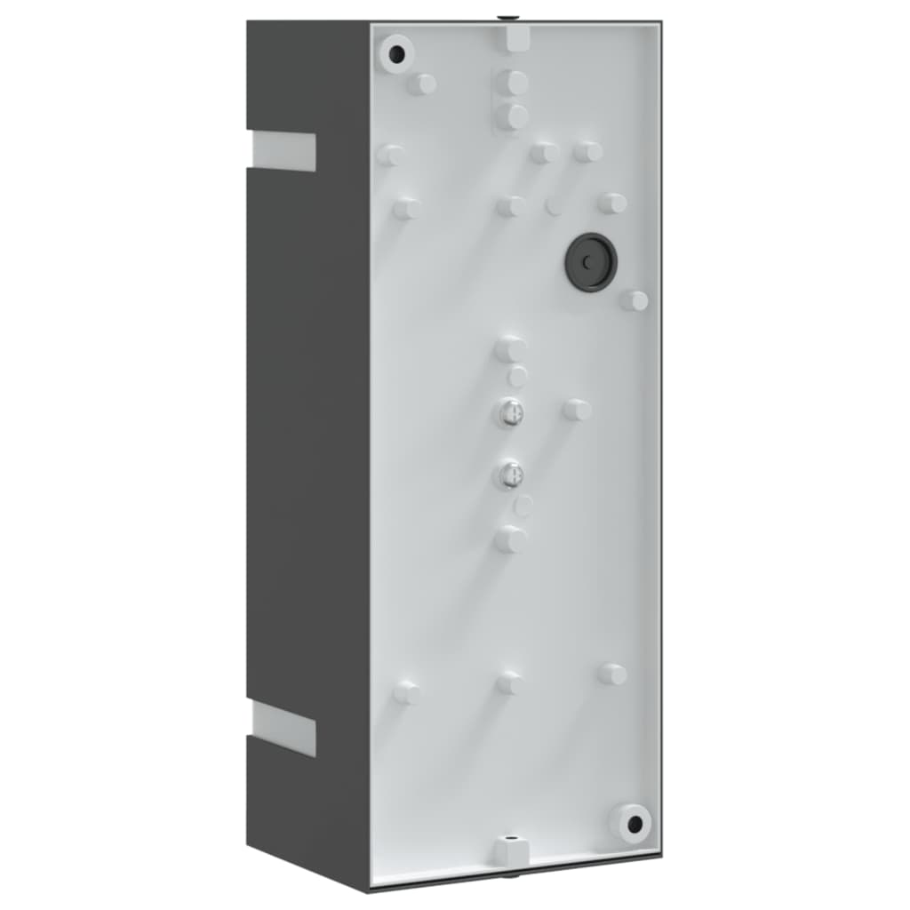 vidaXL Sieninis lauko šviestuvas, juodos spalvos, nerūdijantis plienas