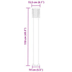 Lauko šviestuvas, sidabrinis, 110cm, nerūdijantis plienas