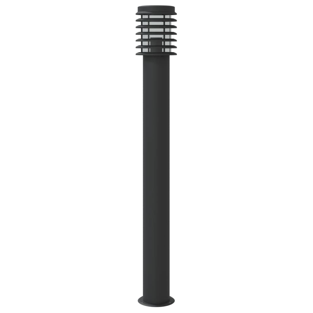 Lauko šviestuvas, juodos spalvos, 110cm, nerūdijantis plienas