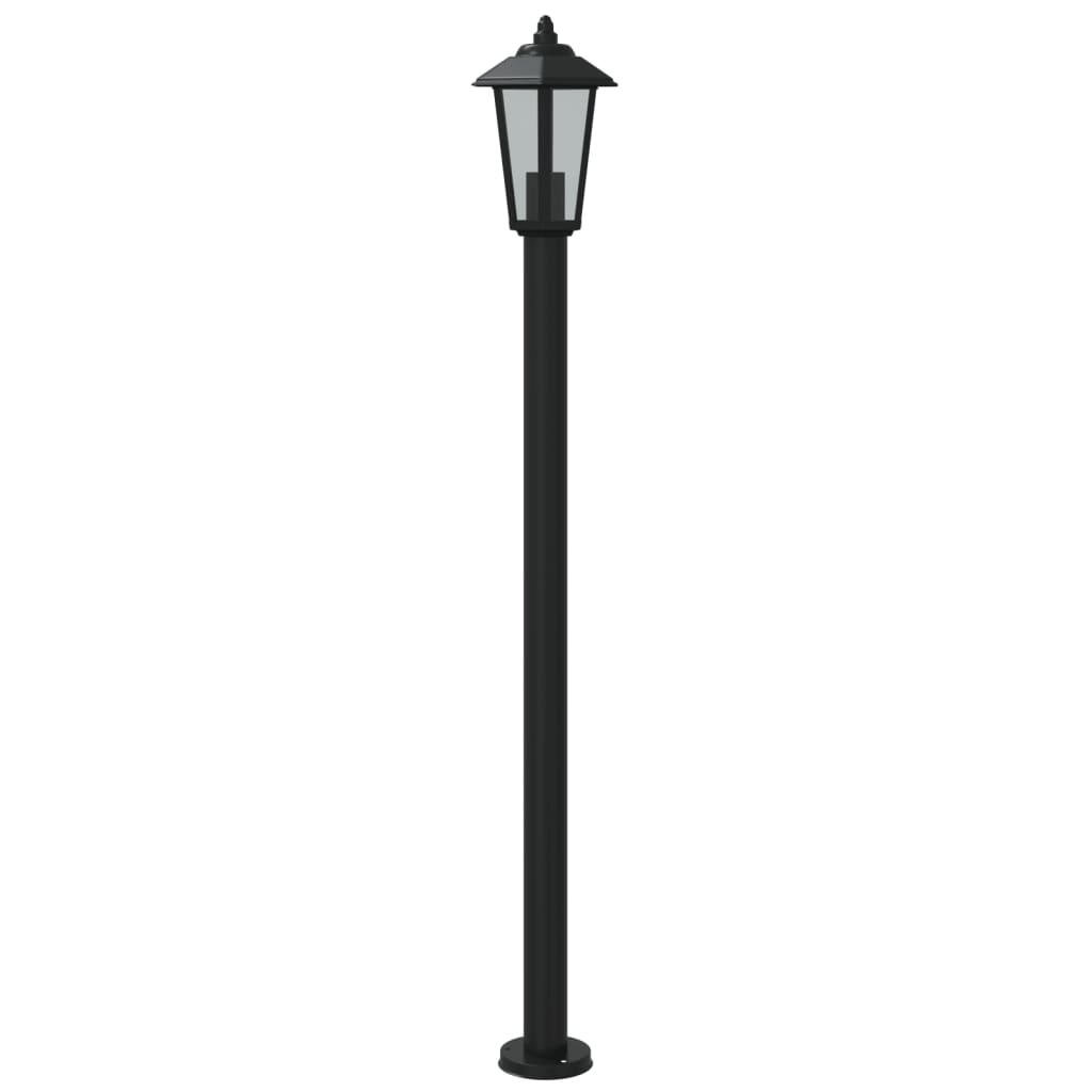 Lauko šviestuvas, juodos spalvos, 120cm, nerūdijantis plienas