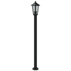 Lauko šviestuvas, juodos spalvos, 120cm, nerūdijantis plienas