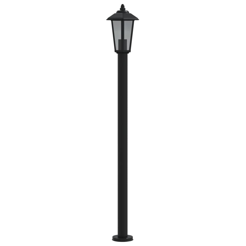 Lauko šviestuvas, juodos spalvos, 120cm, nerūdijantis plienas