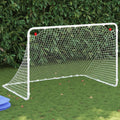 Futbolo vartai, balti, 122x81x81 cm, plienas